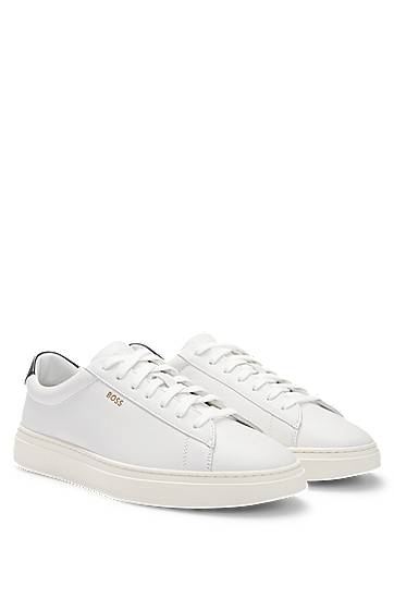 Oblečenie a doplnky BOSS BOSS Polished Leather with Logo Details Biela | 50536480