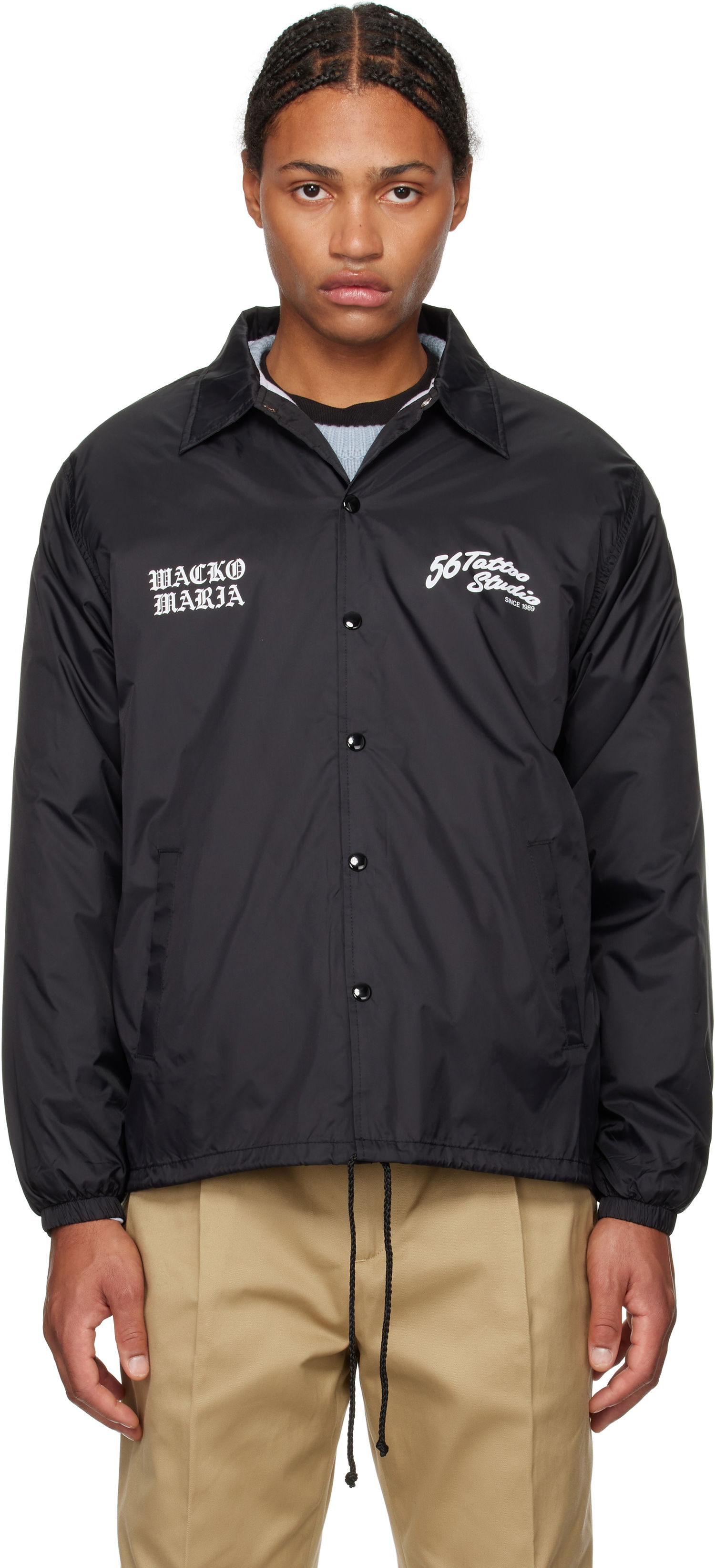 Vetrovka WACKO MARIA 56 Tattoo Studio Edition Coach Jacket Čierna | 56TS-WM-BL08, 0