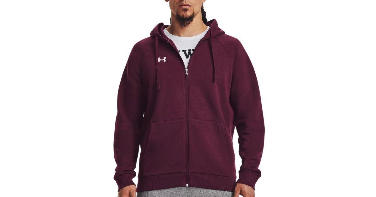 Mikina Under Armour Rival Fleece FZ Vínová | 1379767-600, 1