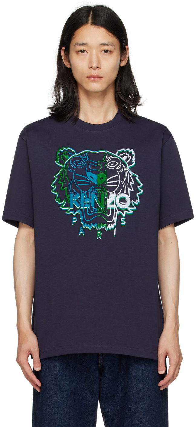 Tričko KENZO Paris Tiger T-Shirt Navy | FC65TS2414YG, 0