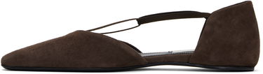 Oblečenie TOTEME TOTEME Suede T-Strap Ballerina Flats Hnedá | 252-WAS805-LE0114, 2