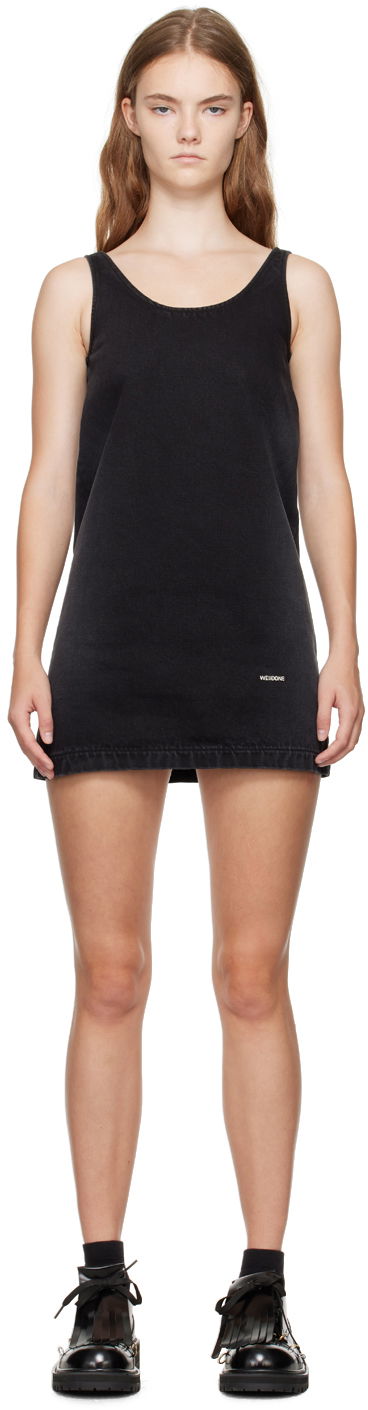 Šaty We11done We11done Faded Denim Minidress Čierna | WD-DO2-24-358-W-BK, 0