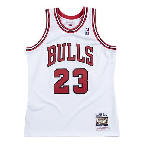 Tielko Mitchell & Ness Mitchell & Ness Chicago Bulls Jersey Biela | AJY4GS18076-CBUWHIT95MJO