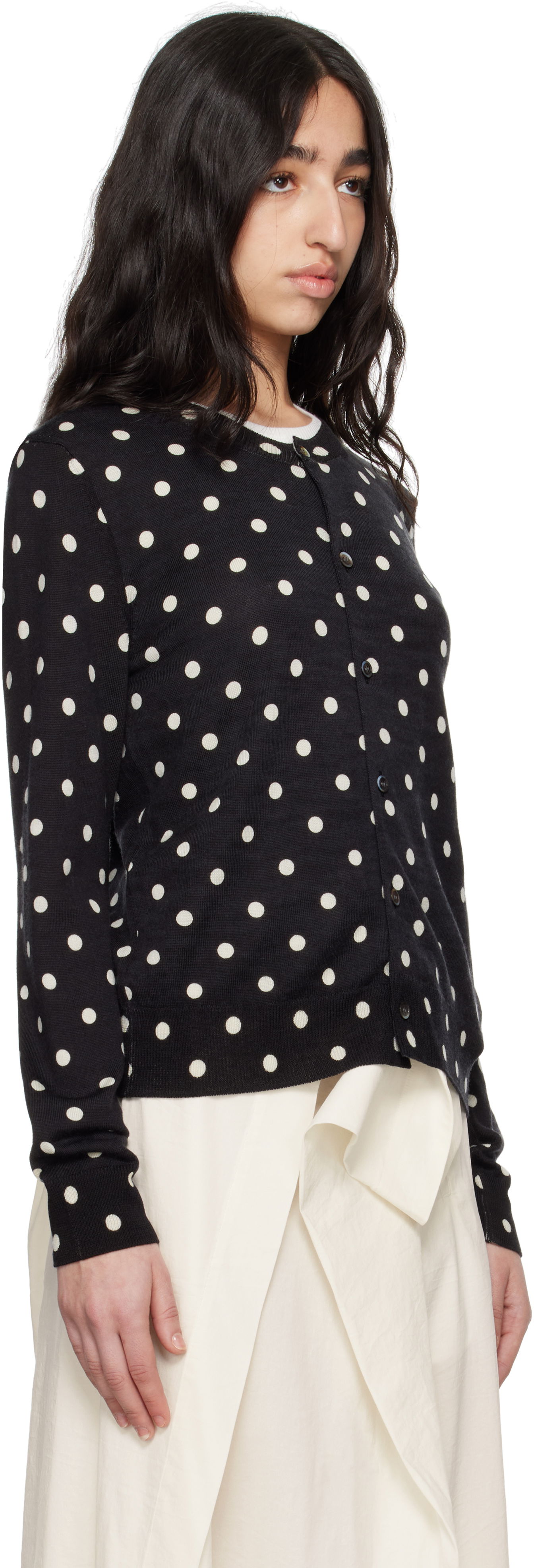 Sveter Comme des Garçons Comme des Garçons Polka Dot Cardigan Čierna | RO-N505-051-1, 1