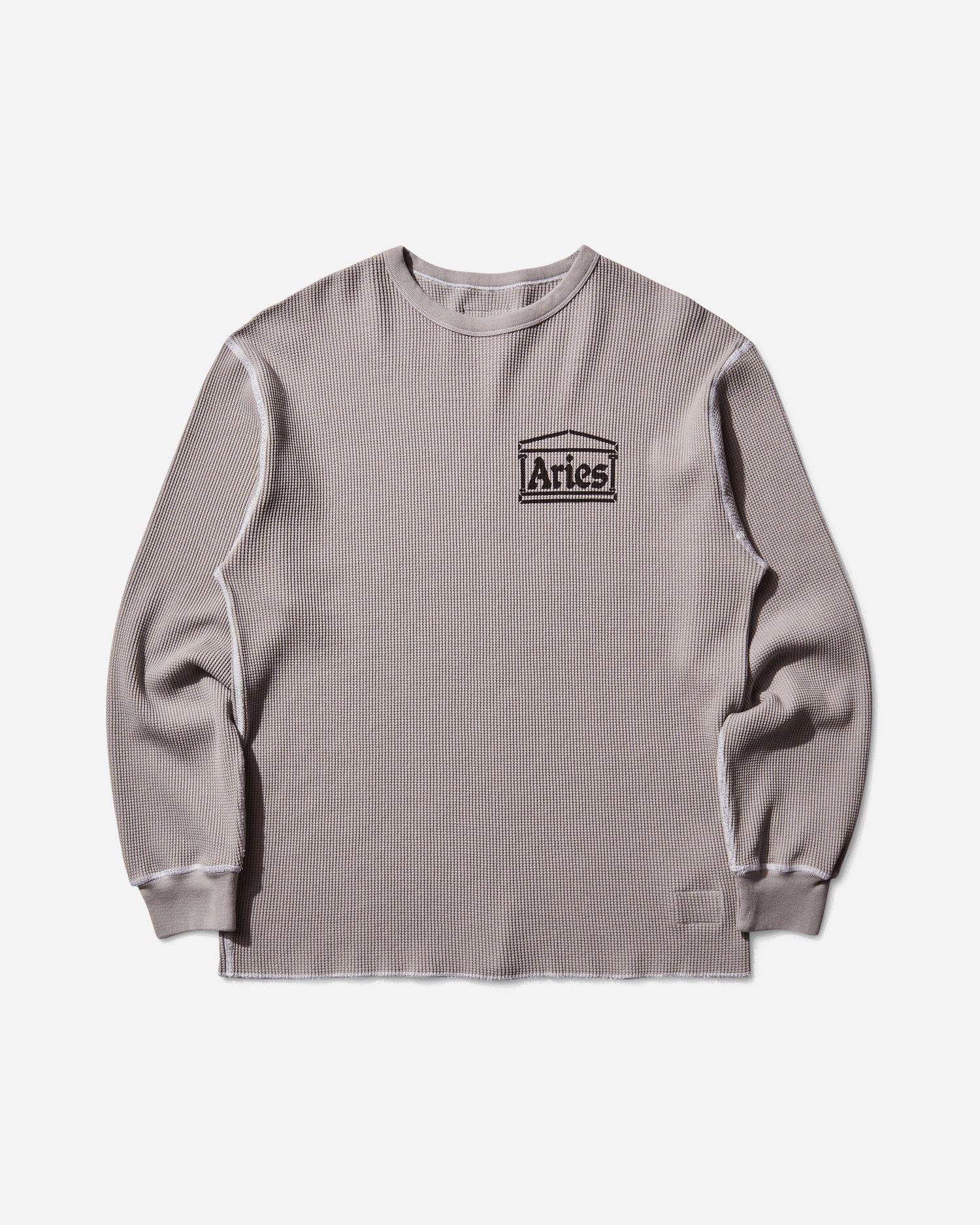 Tričko Aries Reversible Waffle Longsleeve T-Shirt Šedá | AR4066604 Grey, 1