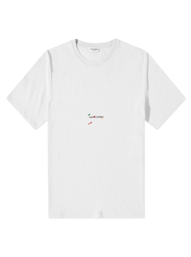 Tričko Saint Laurent Rive Gauche Tee Biela | 686186Y36QP-8520