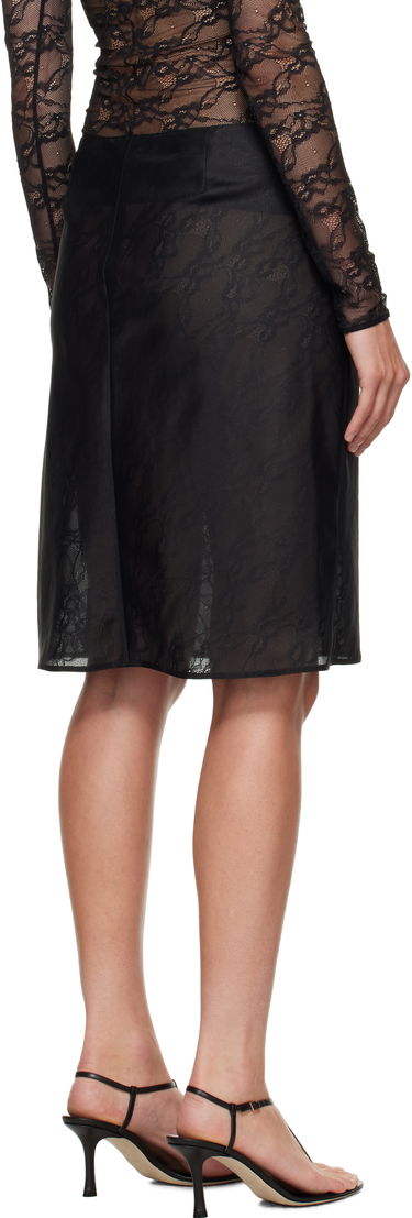Sukňa Courrèges Courrèges Zipped Lace Midi Skirt Čierna | 325CJU306PA0135, 2