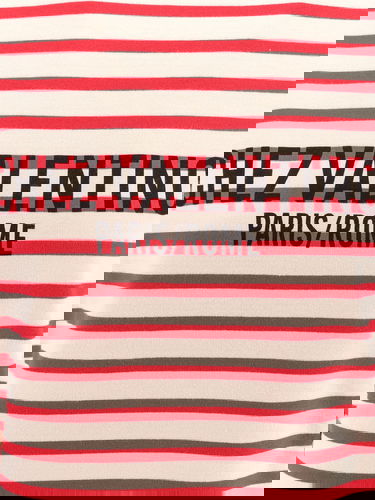 Tričko Valentino Valentino Chez Valentino Paris/Rome Striped Long Sleeve T-Shirt Béžová | 6B3MG24B961AS0, 2