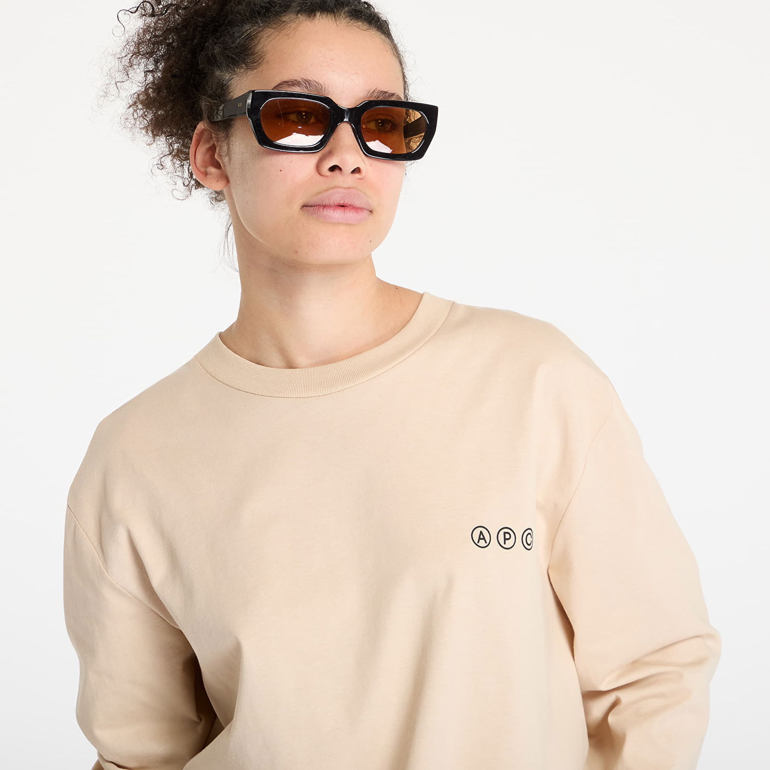 Tričko A.P.C. A.P.C. Adresse Long Sleeve T-Shirt Béžová | COHBM-M26438 BAA, 1