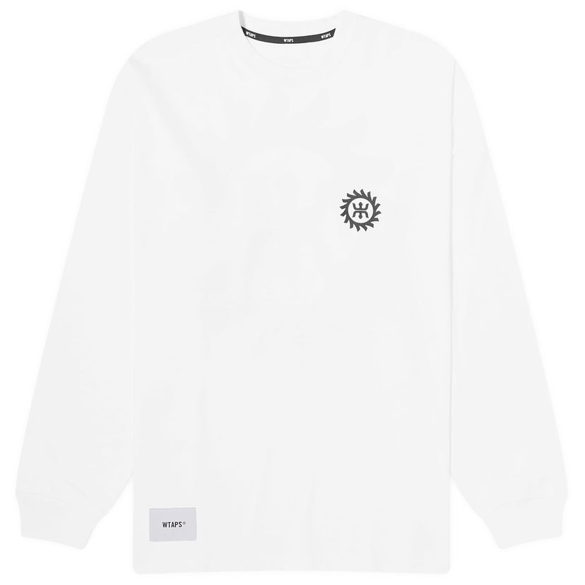 Tričko WTAPS 19 Long Sleeve Printed Biela | 241ATDT-CSM19-WHT