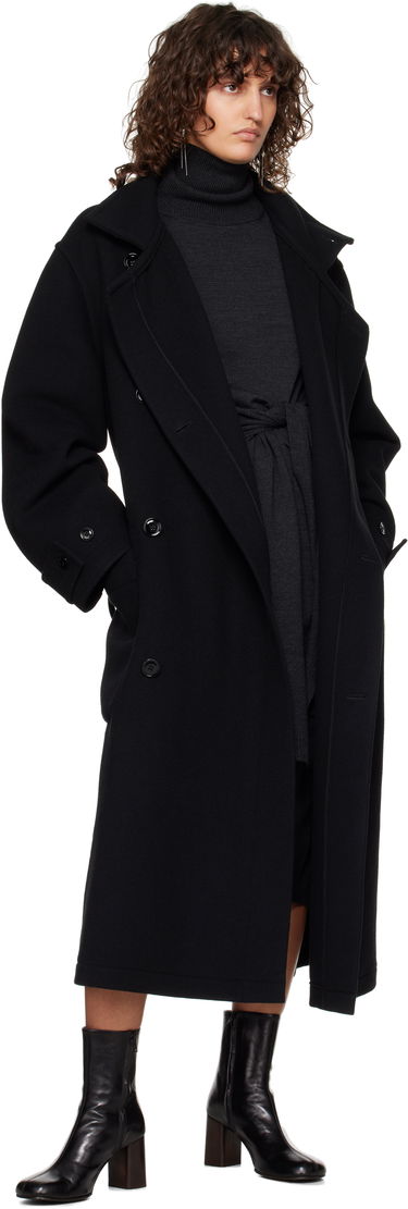 Kabáty LEMAIRE Lemaire Wrap Coat Čierna | CO1037 LF1116, 3