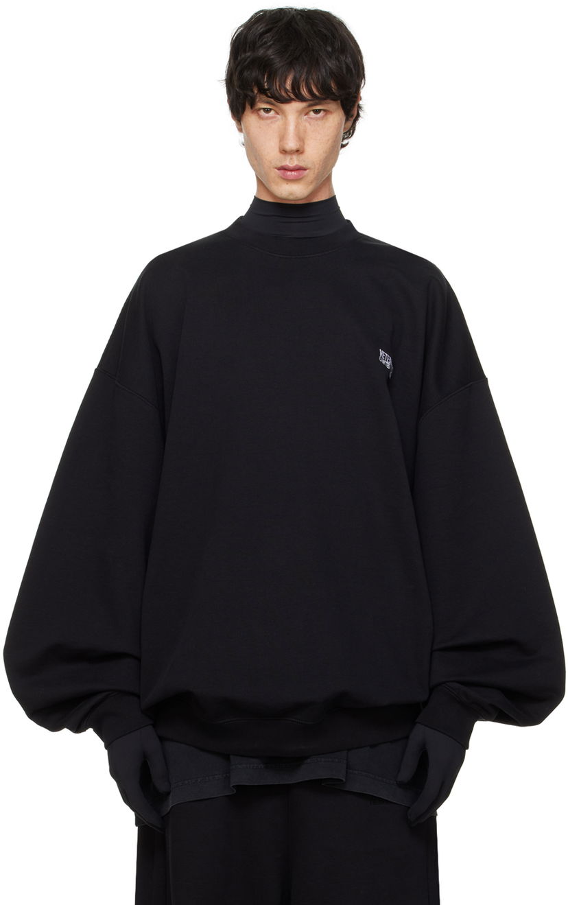 Mikina VETEMENTS Embroidered Sweatshirt Čierna | UE64CW100B