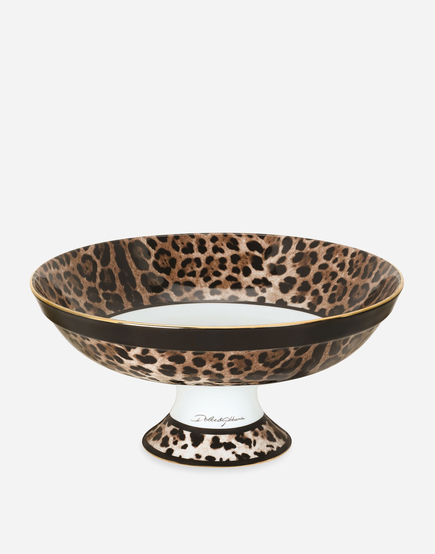 Home decor Dolce & Gabbana Dolce & Gabbana Porcelain Leopard Print Fruit Serving Bowl Rôznofarebný | TCC193TCAMUUL003, 1