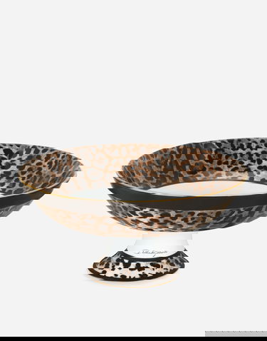 Home decor Dolce & Gabbana Dolce & Gabbana Porcelain Leopard Print Fruit Serving Bowl Rôznofarebný | TCC193TCAMUUL003, 1