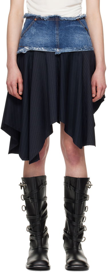 Sukňa Andersson Bell Andersson Bell Combination Denim Midi Skirt Modrá | apa800w, 0