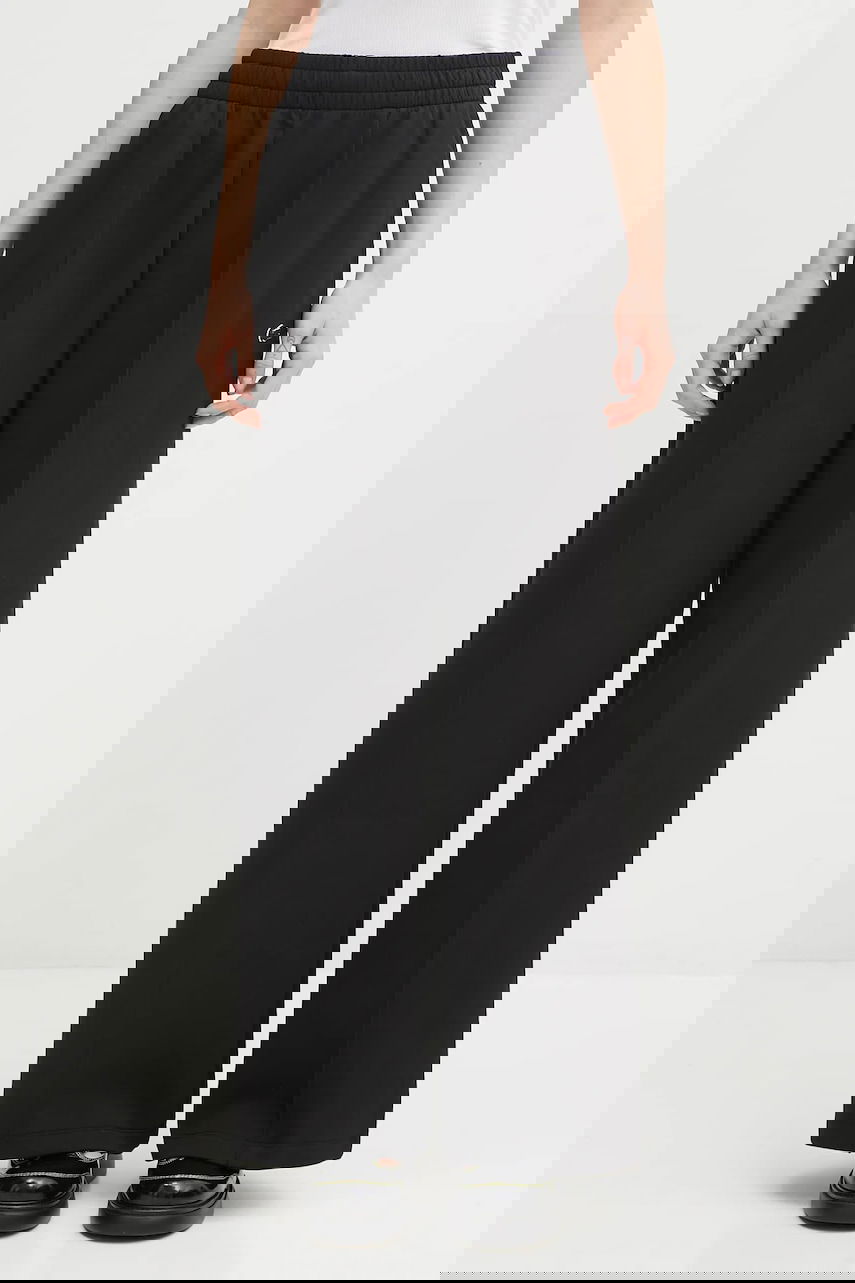 Tepláky Lacoste Wide Leg Track Pants with Elastic Waist Čierna | XF7374, 0