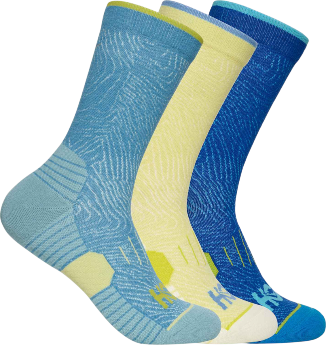 Ponožky Hoka One One Hoka Crew Run Socks 3-Pack Rôznofarebný | 1122931-adm, 0