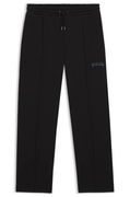 Cotton-blend Drawstring Tracksuit Bottoms with Front Seams and Embroidered Logo