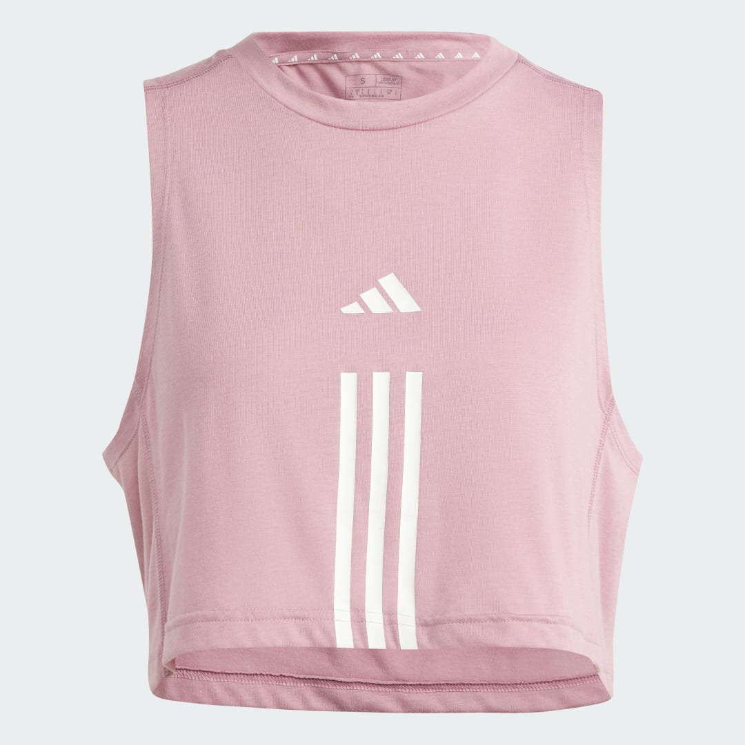 Train Essentials Train Cotton 3-Stripes Crop Top