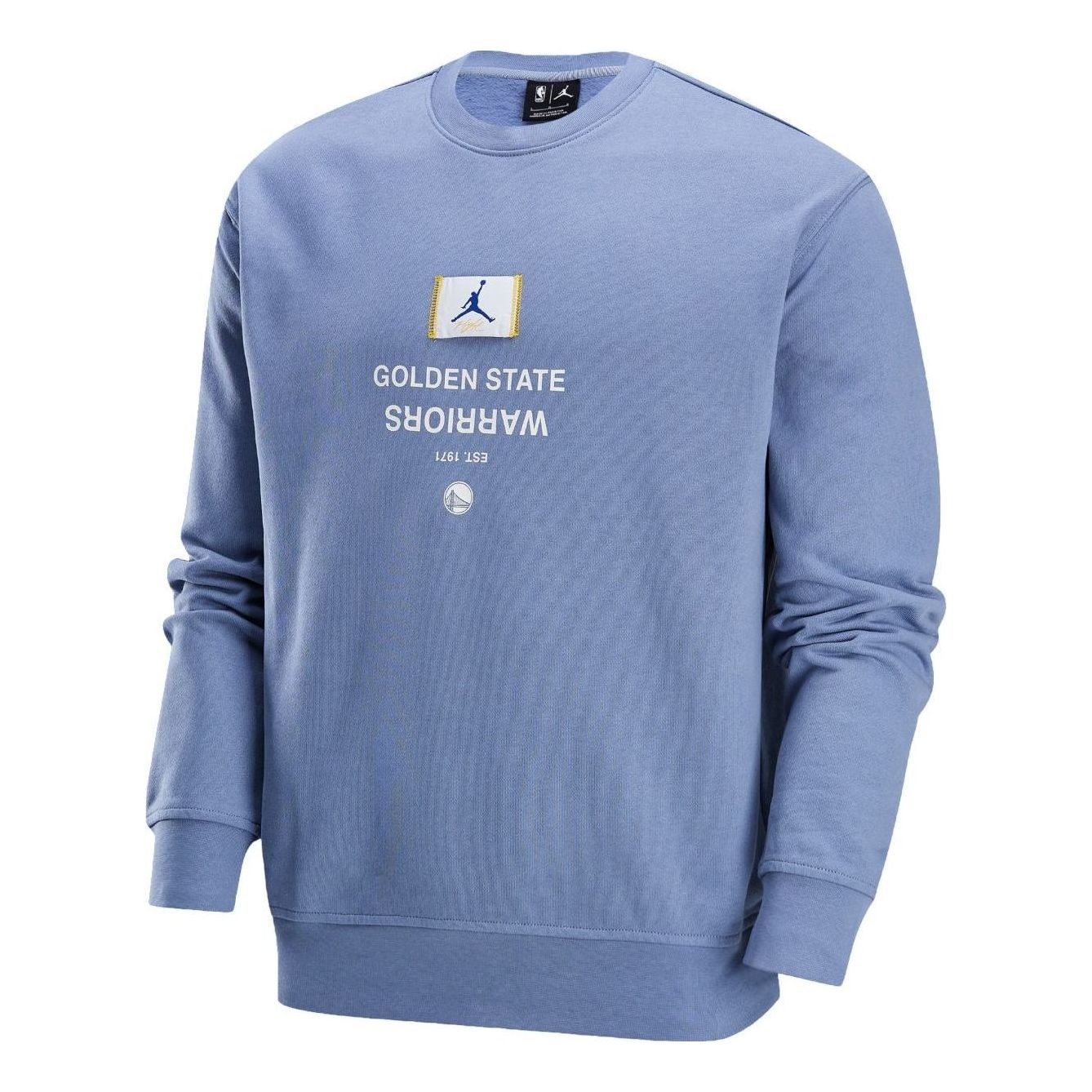 Sveter Jordan Jordan Golden State Warriors Fleece Crew-Neck Sweatshirt Modrá | FV8348-493, 0