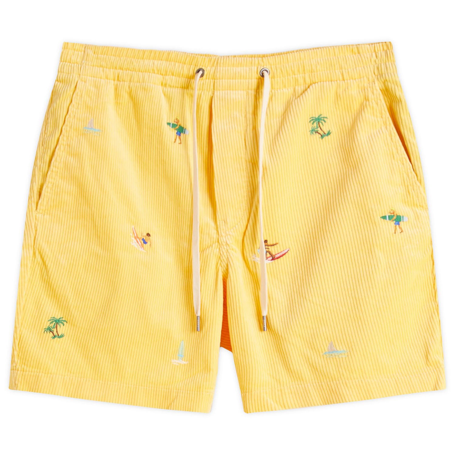 Šortky Polo by Ralph Lauren Ralph Lauren Surfer Embroidered Prepster Shorts, Size Large Žltá | 710963418001, 1