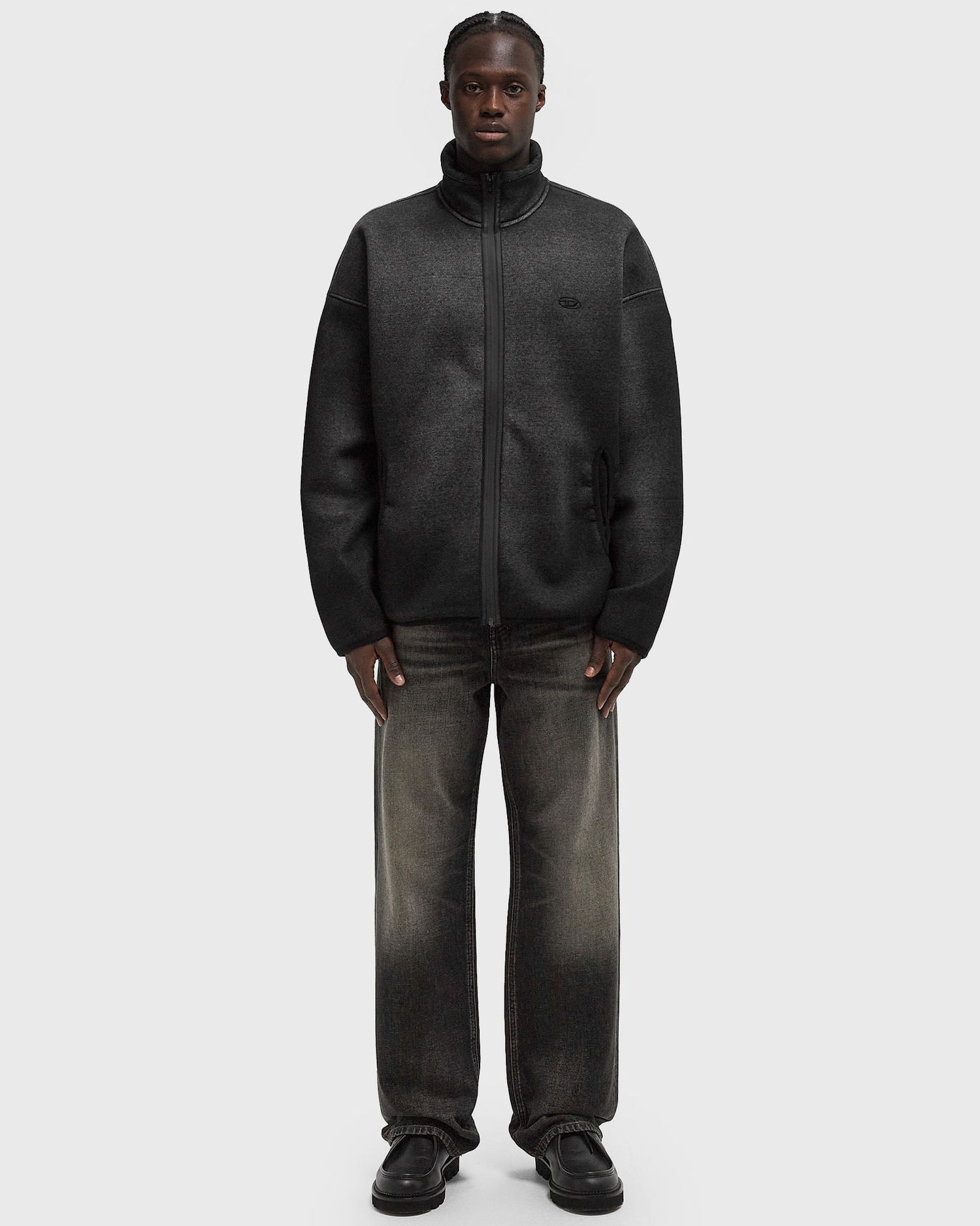 Sveter Diesel S-BATY Zip-Up Sweatshirt XL Čierna | A16109-0SLBV-02, 1