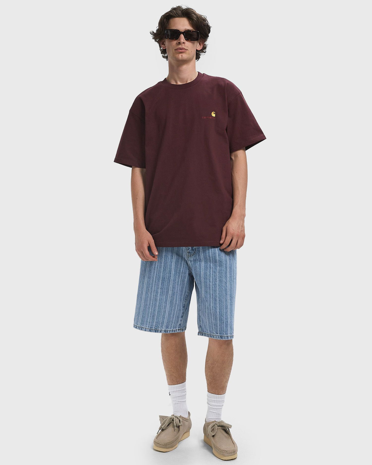 Tričko Carhartt WIP American Script T-Shirt Vínová | I029956-33K.XX, 1