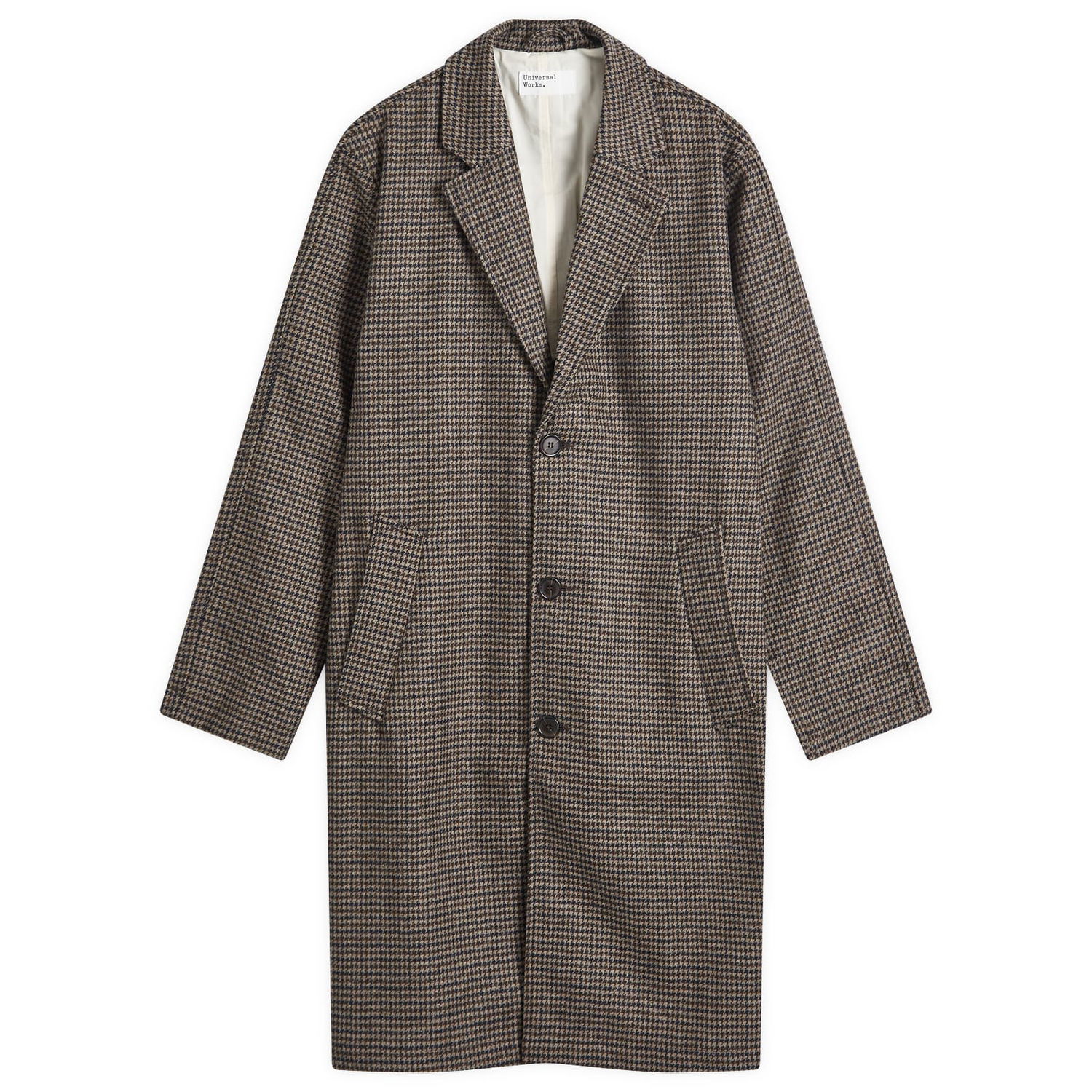 Kabáty Universal Works Universal Works Tweed Top Coat Hnedá | 31501-STN, 0