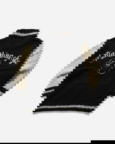 Bomber bunda BAPE COWICHAN CARDIGAN Čierna | 001KNK801002MBLK, 3