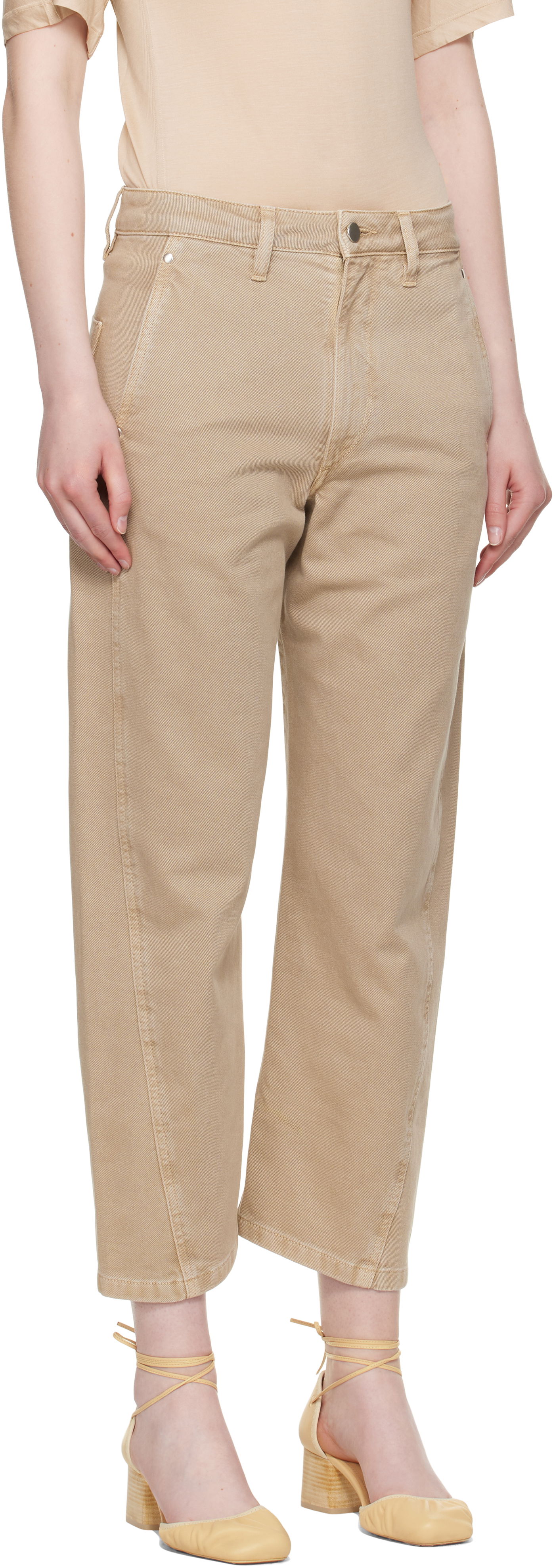 Džínsy LEMAIRE Lemaire Twisted Jeans Béžová | PA1051 LD1042, 1