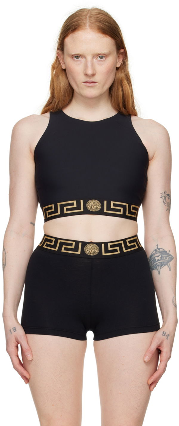 Tielko Versace Versace Greca Border Sports Bra Čierna | 1010783_1A06229_1B000, 0