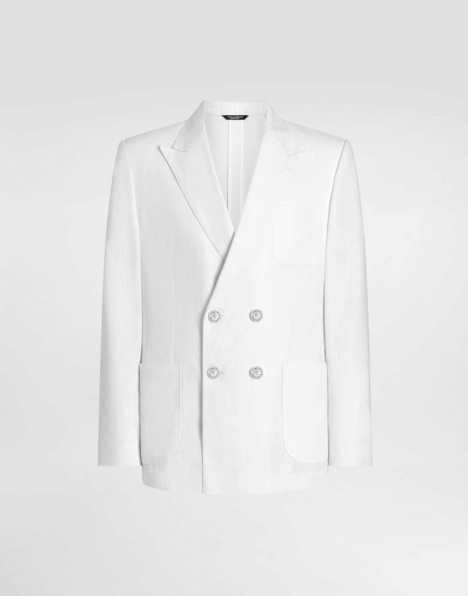 Bunda Dolce & Gabbana Dolce & Gabbana Portofino Double-breasted Linen Jacket Biela | G2NZ2TFU4JBW0111, 0