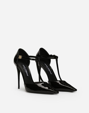 Tenisky a topánky Dolce & Gabbana Leather T-bar Pumps Čierna | CD1883A147180999, 1