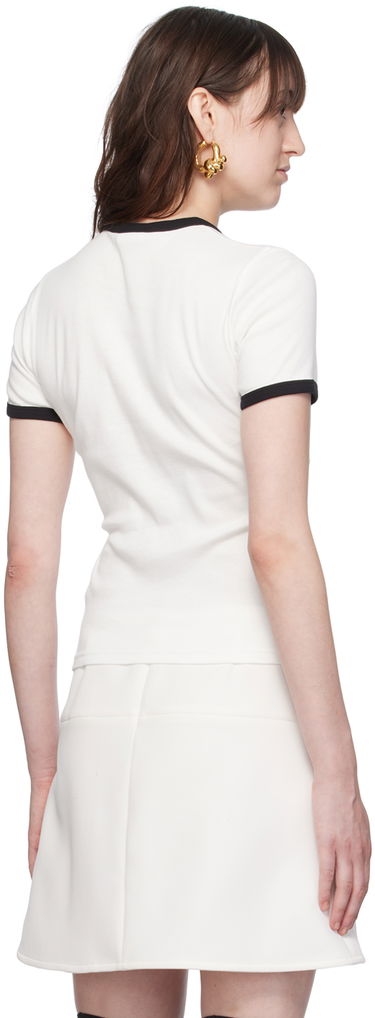 Tričko Courrèges Courrèges Signature Trim T-Shirt Biela | VESJTS017JS0070, 2