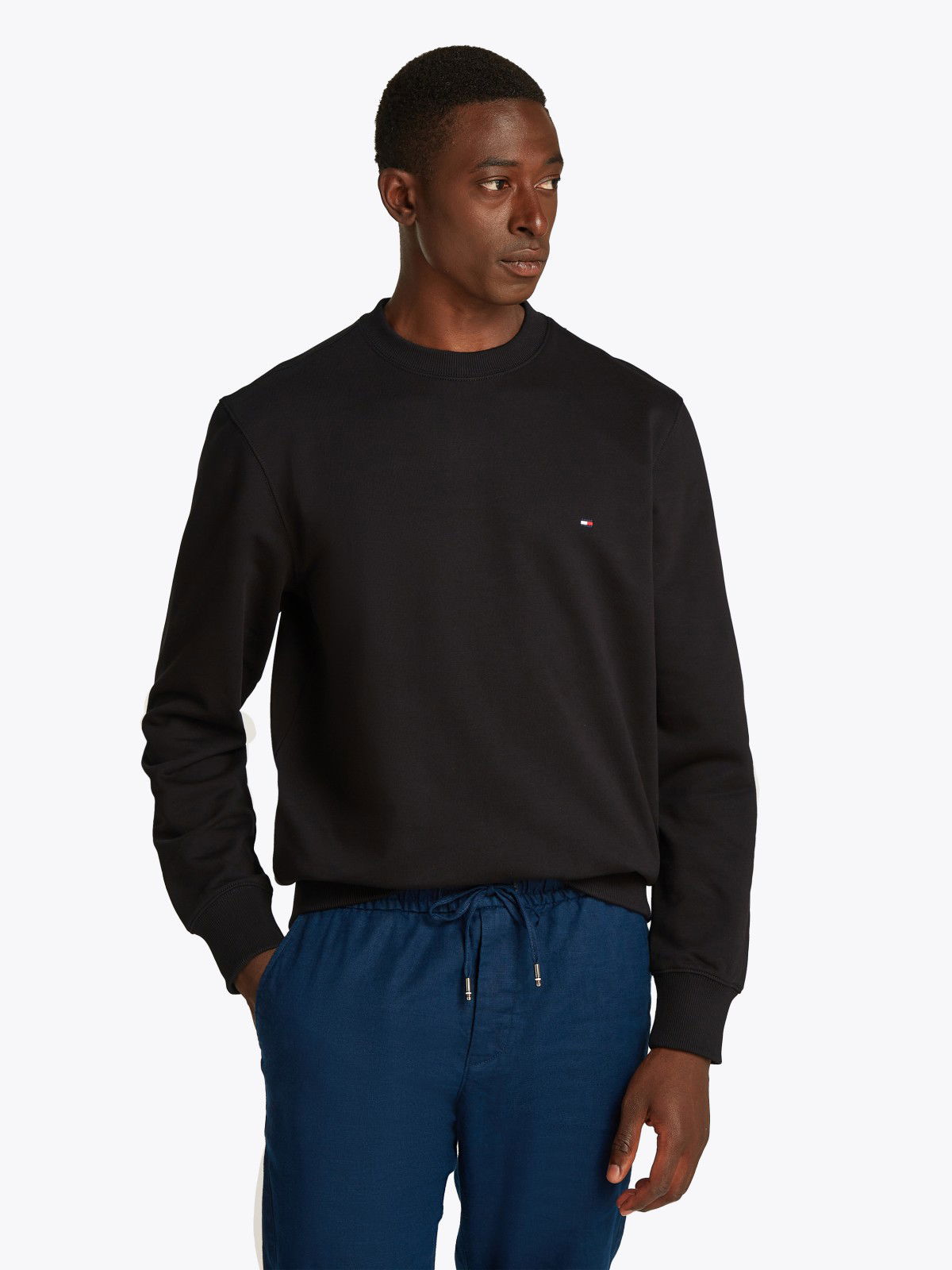 Sveter Tommy Hilfiger Tommy Hilfiger Essential Crew Sweatshirt Čierna | MW0MW37237BDS, 0