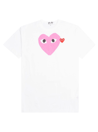 Tričko Comme des Garçons PLAY Red Emblem Heart T-Shirt Biela | AZ T106 051 4