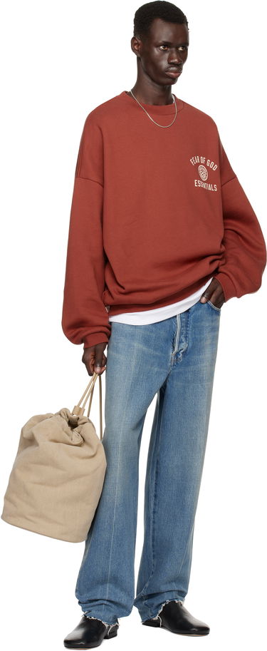 Sveter Fear of God Fear of God ESSENTIALS Fleece Crewneck Sweatshirt Hnedá | 192HO246266F, 4