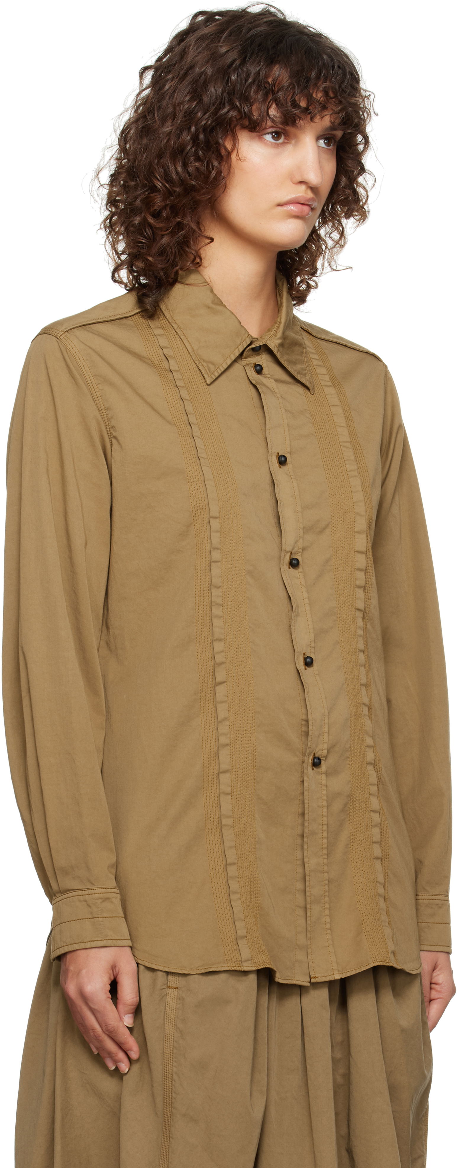 Lemaire Multi-Topstitch Fitted Shirt
