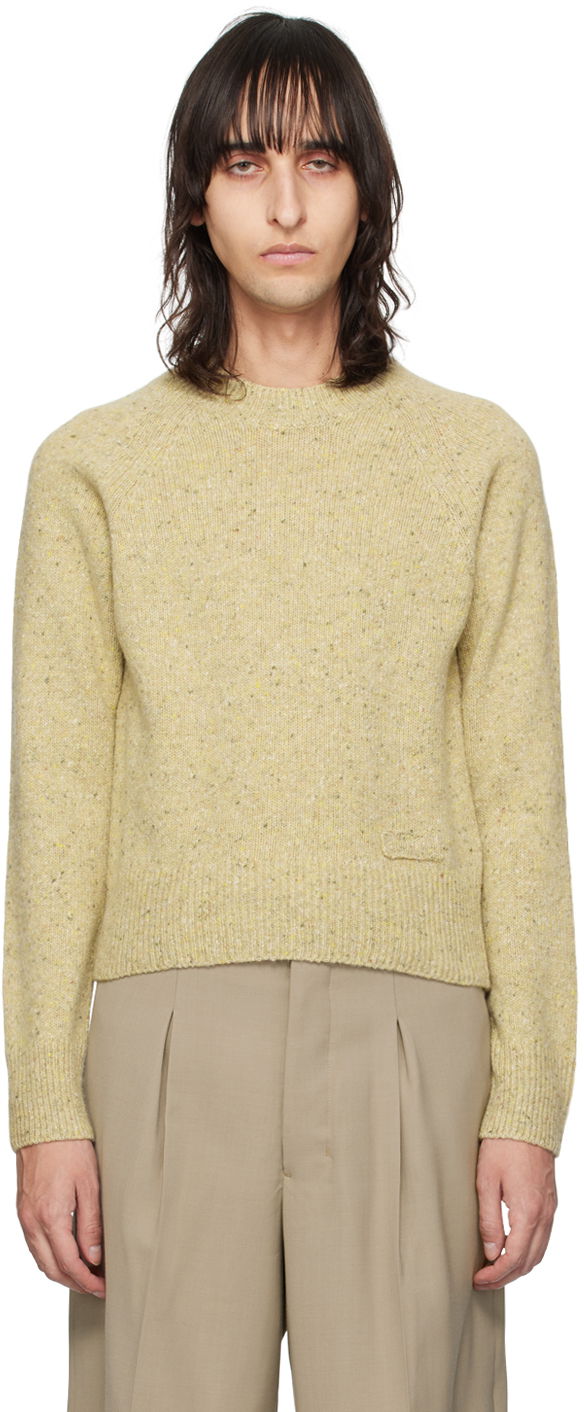 Sveter AMI Crewneck Sweater Béžová | HKS035.KN0038, 0