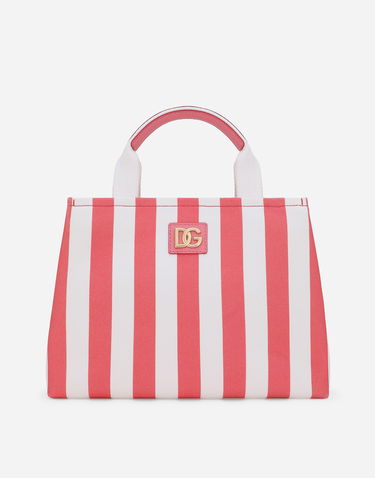Tote bag Dolce & Gabbana Dolce & Gabbana Canvas Striped Tote Bag Ružová | EB0116AB991HWXXF, 0