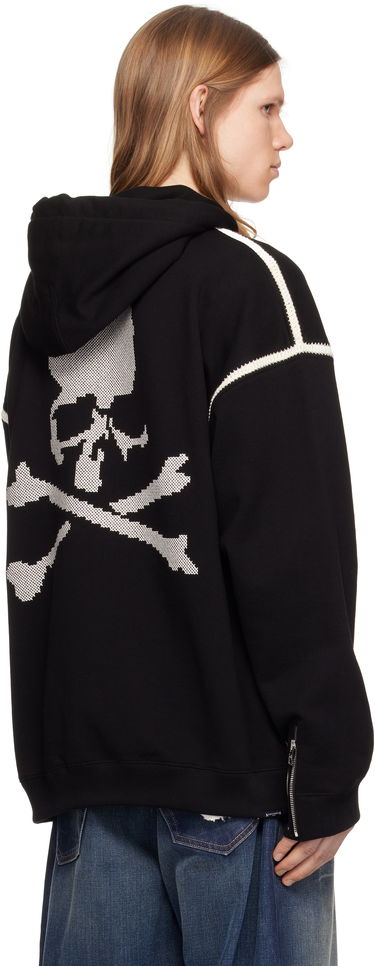 Mikina Mastermind WORLD Mastermind World Boxy Fit Cross Stitch Zip Hoodie Čierna | MW25S14-SW006-015, 2