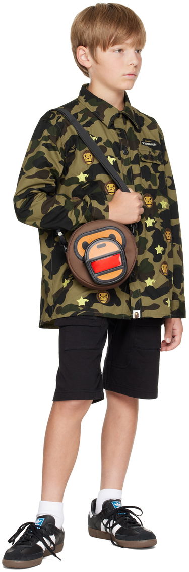 Taška cez rameno BAPE Baby Milo Round Crossbody Bag Hnedá | 002BAK303004K, 3