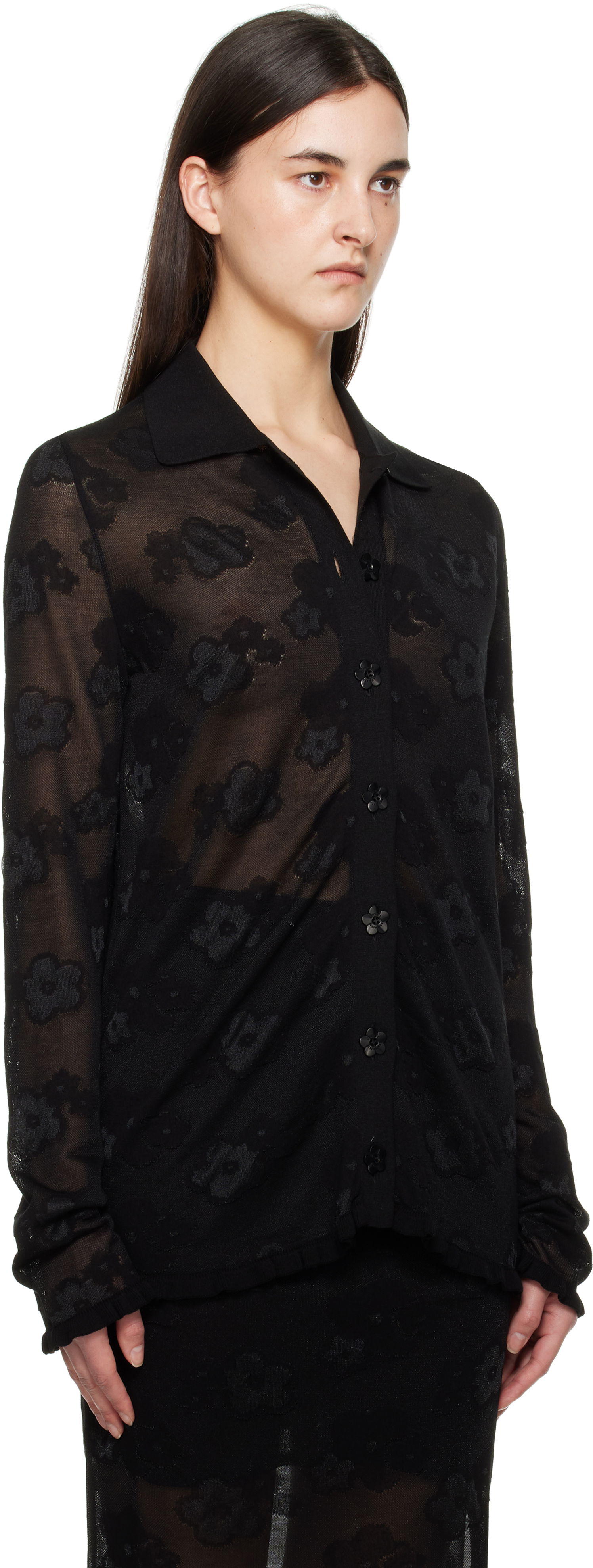 Sveter Cecilie Bahnsen Cecilie Bahnsen Petra Floral Cardigan Čierna | 1.25KNI50004 PETRA CARDIGAN, 1
