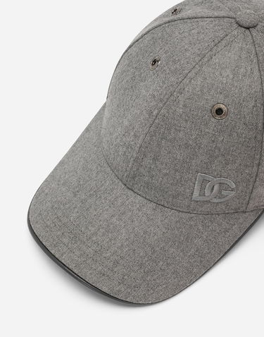 Šiltovka Dolce & Gabbana Dolce & Gabbana Flannel Baseball Cap with DG Logo Šedá | GH897ZFU21QS8291, 1