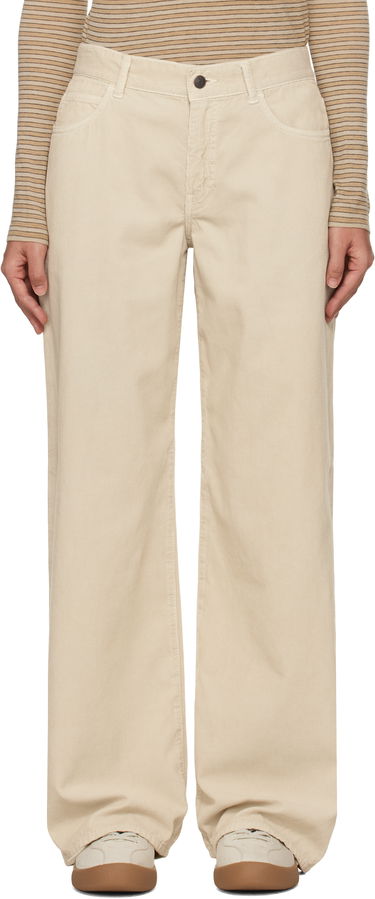 Nohavice The Row The Row Eglitta Wide-Leg Corduroy Trousers Béžová | 6525-W3724, 0