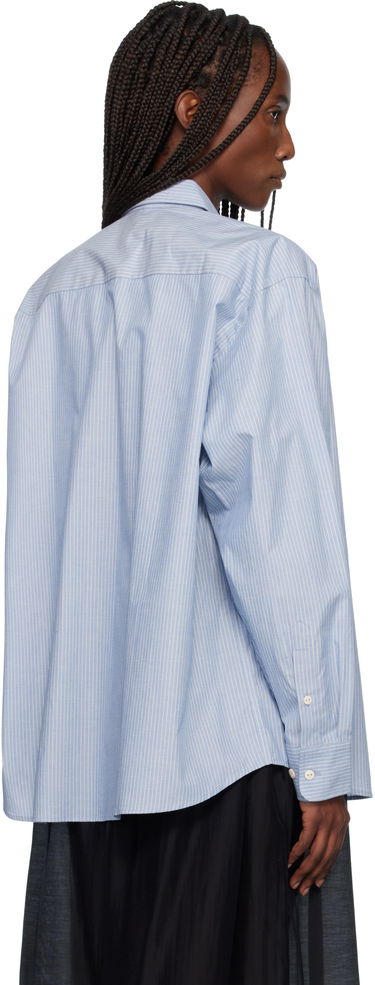 Košeľa Baserange Claude Striped Long Sleeve Collared Shirt Modrá | TSCL-PO-000, 2