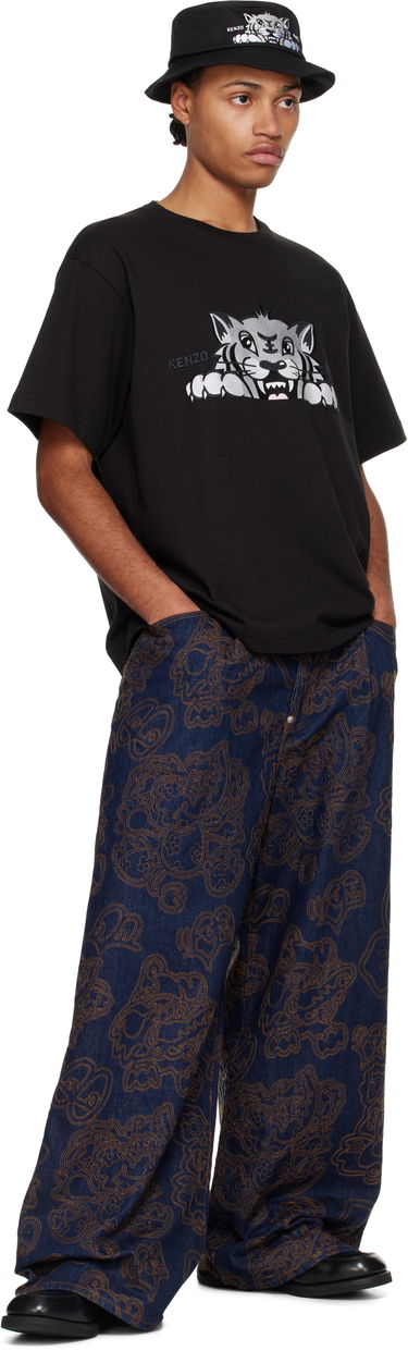Tričko KENZO Happy Tiger Embroidered T-Shirt Čierna | FF55TS5264SI, 3