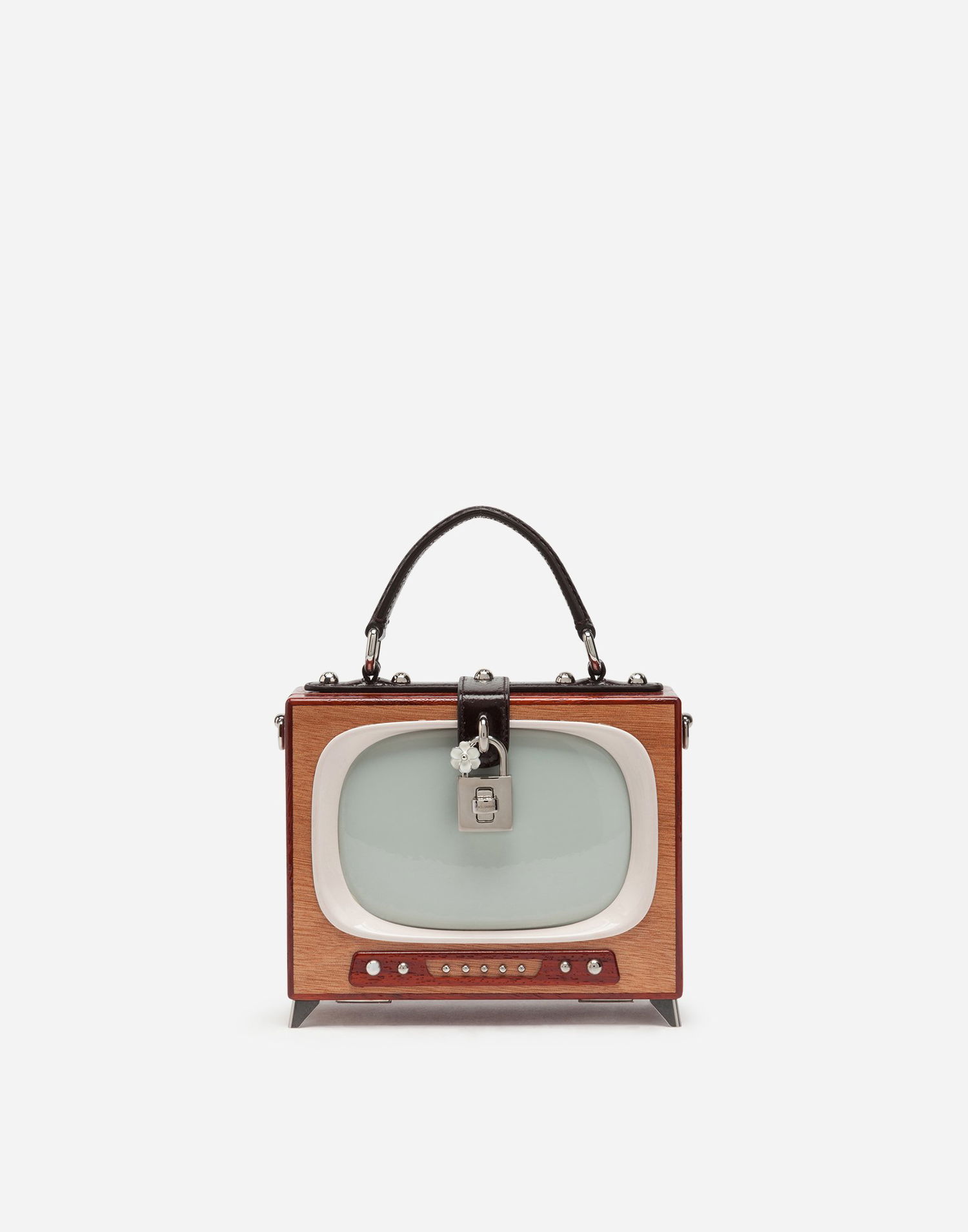 Kabelka Dolce & Gabbana Dolce & Gabbana TV Dolce Box Bag Hand-Painted Wood Hnedá | BB5970A8H0880995, 0