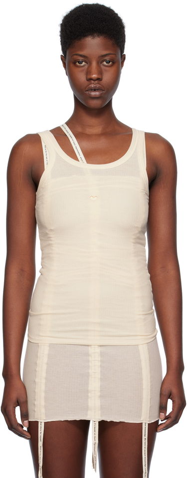 Tielko Baserange Slim Heart Tank Top Béžová | TOHT-RB-SP24, 0