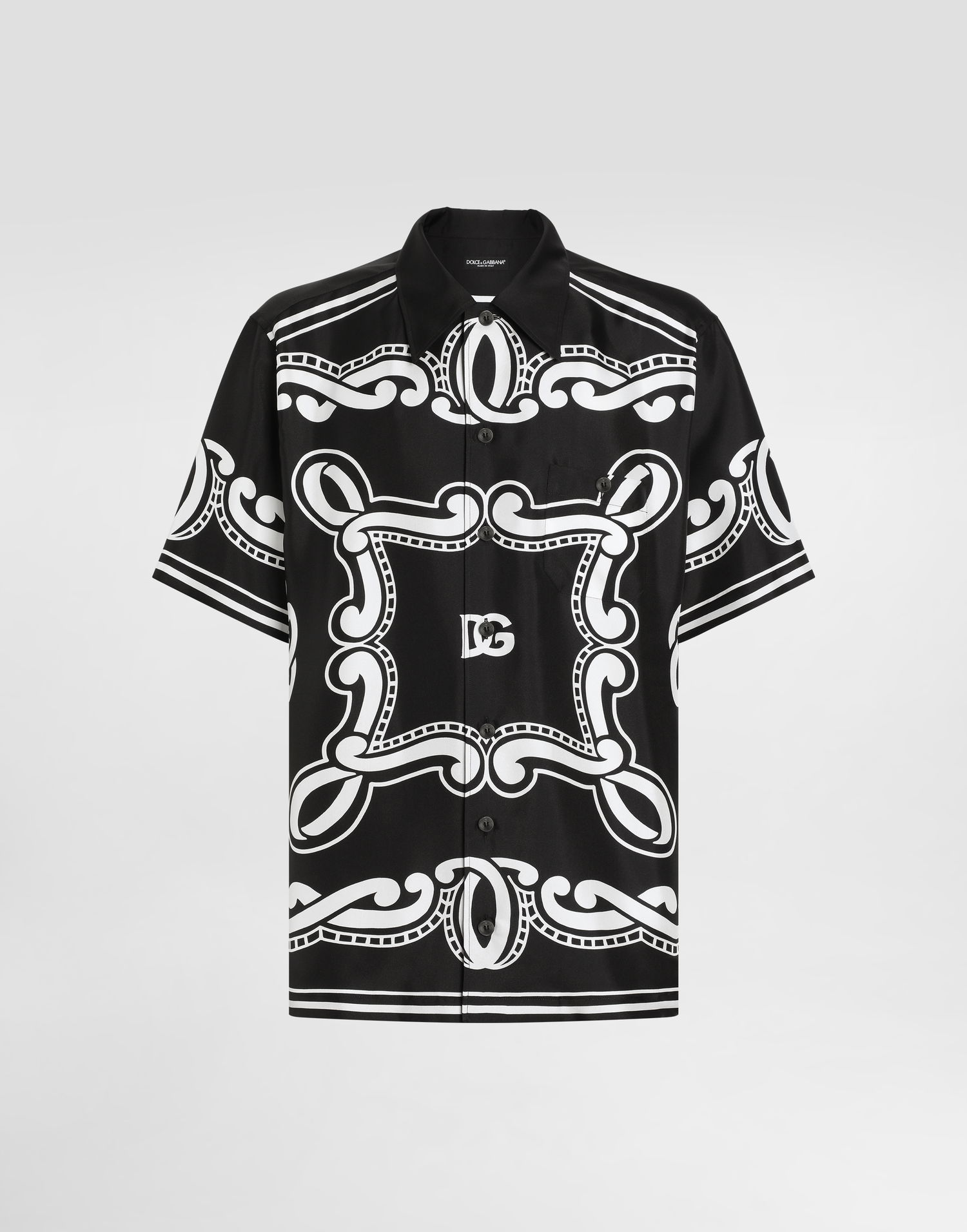 Košeľa Dolce & Gabbana Dolce & Gabbana Bandanna Print Silk Shirt Čierna | G5JH9THI1WFHN9RA, 0